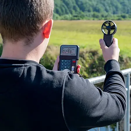 Datalogger in gebruik