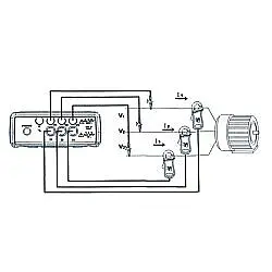 Aansluitvoorbeeld van de datalogger PCE-830