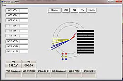 Grafiek van de software van de datalogger PCE-830.