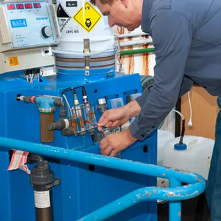 Fotometer in gebruik