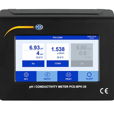 geleidingsmeter touchscreen display