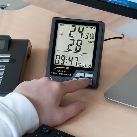 hygrometer PCE-HT 50 in gebruik