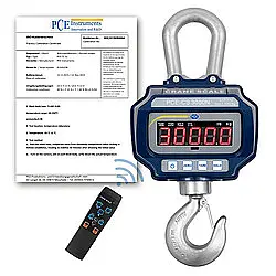 Kraanweegschaal PCE-CS 3000N-ICA incl. ISO-kalibratiecertificaat
