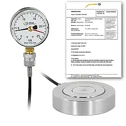 krachtmeter PCE-HFG 25K-E100-ICA incl. ISO-kalibratiecertificaat