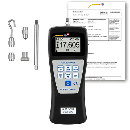 Krachtmeter PCE-PFG 20-ICA incl. ISO-kalibratiecertificaat