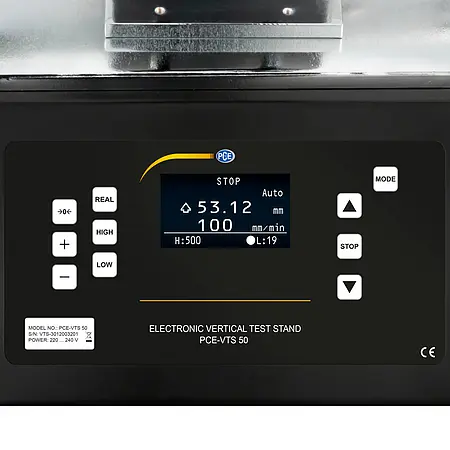 Materiaal testbank display