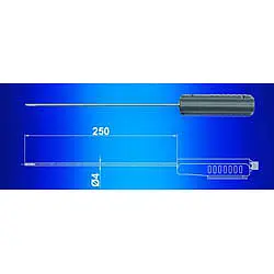 Afmetingen mini-temperatuur- en vochtigheidsensor met 4 mm diameter