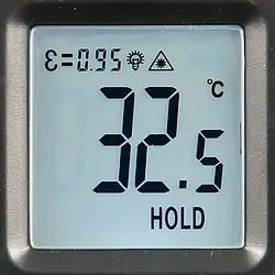 Stralingsthermometer PCE-777 display