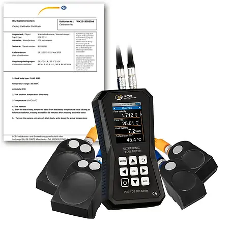 Stromingsmeter PCE-TDS 200 ML-ICA incl. ISO-kalibratiecertificaat 