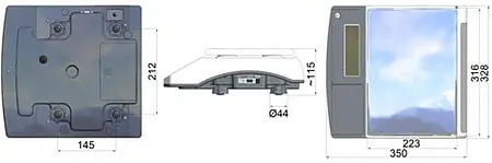 Tafelweegschaal Technische tekening