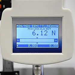 Testbank: Aflezing van het resultaat PCE-FTS 50