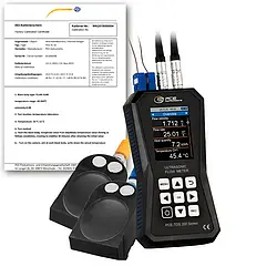 Ultrasone flowmeter PCE-TDS 200+ L-ICA incl. ISO-kalibratiecertificaat 