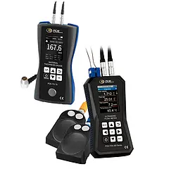 Ultrasone flowmeter PCE-TDS 200+ L en Diktemeter PCE-TG 75