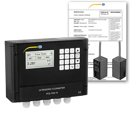 Flowmeter PCE-TDS 75-ICA incl. ISO-kalibratiecertificaat 