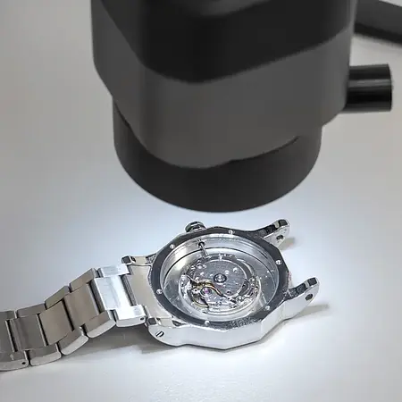 Microscoop in gebruik