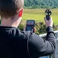 Anemometer in gebruik