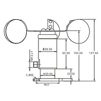 Stromingssensor PCE-FST 200-201 afmetingen