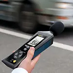 Bluetooth geluidsniveaumeter in gebruik
