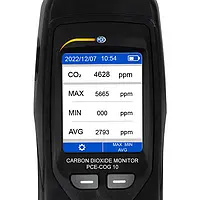 CO2 / kooldioxide meter display