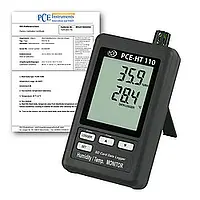 Datalogger PCE-HT110-ICA incl. ISO-kalibratiecertificaat 