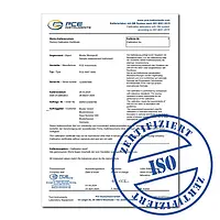 Fabriekskalibratiecertificaat (ISO9001) voor infraroodthermometer | 4 meetpunten | tussen -20 ... +450°C | verdeeld over het meetbereik