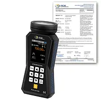 Handheld tachometer PCE-LES 308-ICA incl. ISO-kalibratiecertificaat 