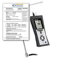HVAC-meter PCE-HVAC 2-ICA incl. ISO-kalibratiecertificaat 