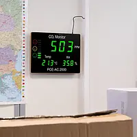 Hygrometer in gebruik