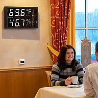 Hygrometer in gebruik