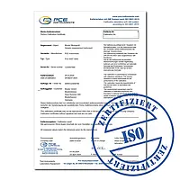 kalibratiecertificaat CAL-PCE-CTT-2 
