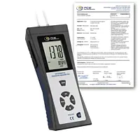 Luchtdrukmeter PCE-P01-ICA incl. ISO-kalibratiecertificaat 
