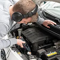 Meetapparatuur voor auto's in gebruik