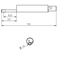 vervangings- / standaardsensor Technische tekening