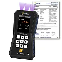 Tachometer PCE-LES 303UV-385-ICA incl. ISO-kalibratiecertificaat 
