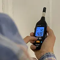 Thermo hygrometer in gebruik