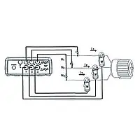 Aansluitvoorbeeld van de stroommeter PCE-830