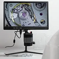 Microscoop in gebruik