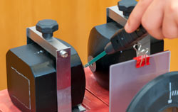 Gauss Meter on a university magnet experimental setup.