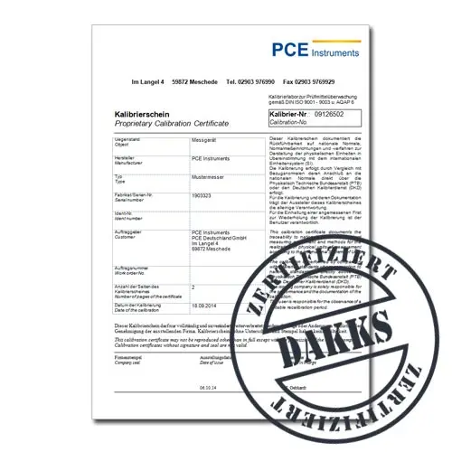 DAkkS Calibration Certificate for Analytical and Precision Balances