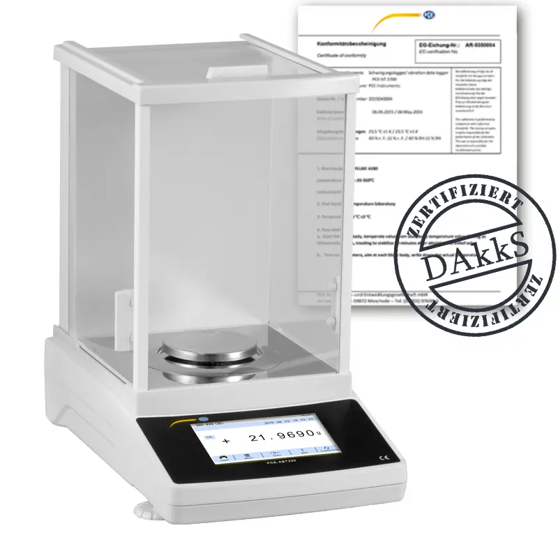 Analytical Balance PCEABT 220DAkkS Incl. DAkkS Calibration