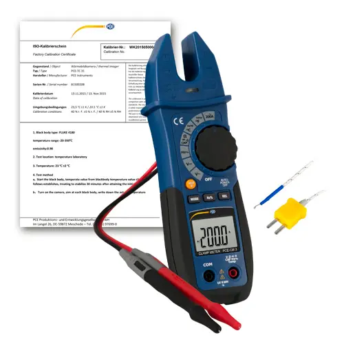 Clamp Meter PCECM 3ICA incl. ISO Calibration Certificate PCE