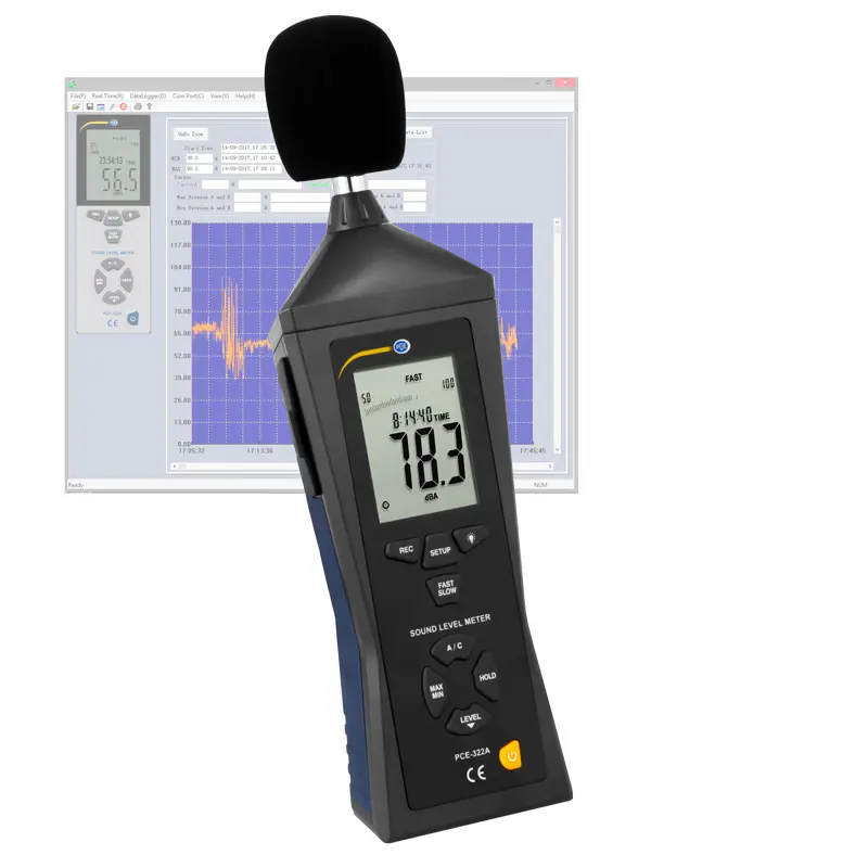 LCD Digital Sound Level Meter Noise Detect Tester Data Decibel logging 30-130dB 