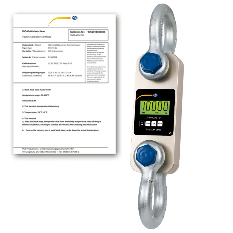 Dynamometer PCEDDM 20WIICA incl. ISO Calibration Certificate PCE
