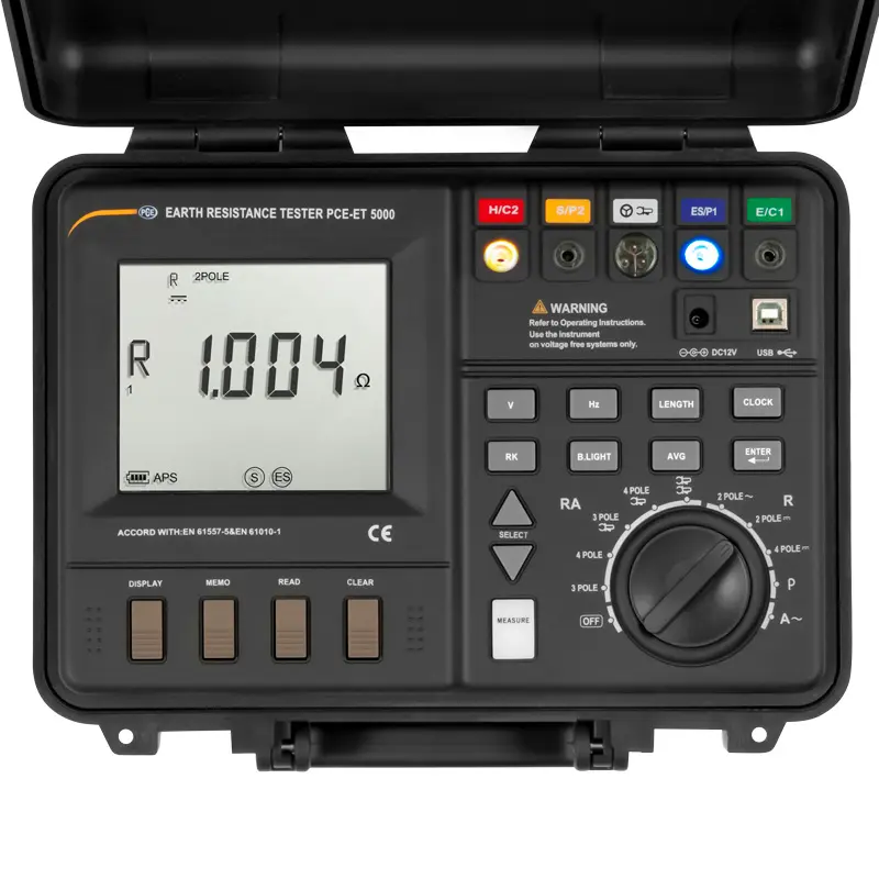 Earth Tester / Earth Resistance Meter PCEET 5000 PCE Instruments