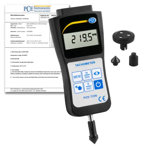Handheld Tachometer PCET236ICA Incl. ISO Calibration Certificate