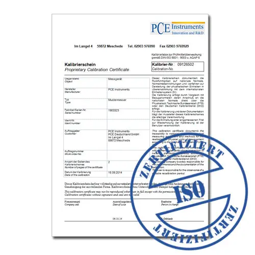 Mesureur d'humidité PCE-313A-ICA avec certificat d'étalonnage ISO