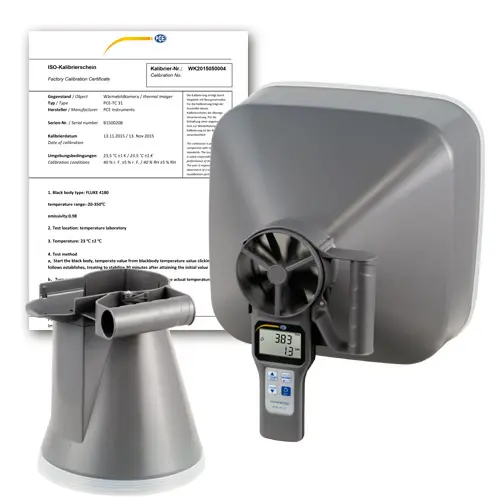 Multifunction HVAC Meter with Flow Hoods PCEVA 20SETICA incl. ISO