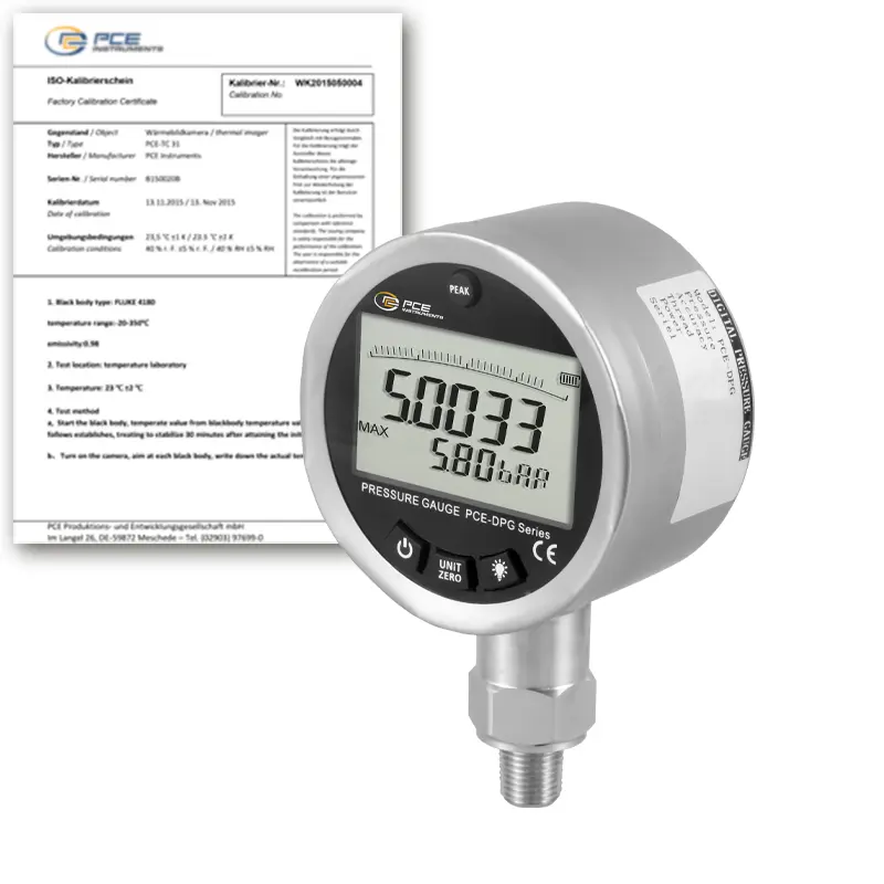 Calibrated water sales pressure gauge