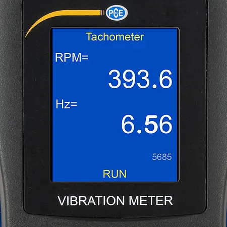 Accelerometer PCE-VM 22 display