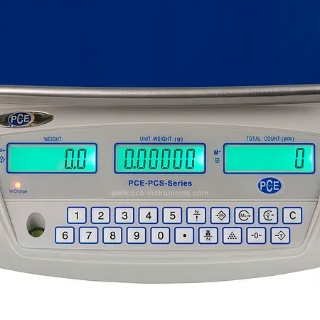 Display of Checkweighing Scale PCE-PCS 30-ICA Incl. ISO Calibration Certificate